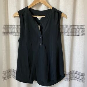 J.Crew Factory sleeveless v-neck popover in black